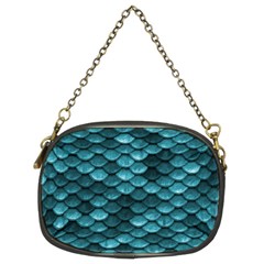 Teal Scales! Chain Purse (two Sides) by fructosebat
