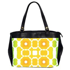 Yellow Seamless Pattern Oversize Office Handbag (2 Sides)