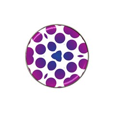 Purple Blue Repeat Pattern Hat Clip Ball Marker (10 Pack)