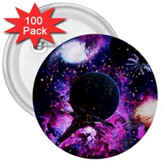 Spaceship Alien Futuristic 3  Buttons (100 Pack) 