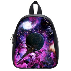 Spaceship Alien Futuristic School Bag (small)