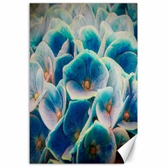 Hydrangeas-blossom-bloom-blue Canvas 24  X 36 