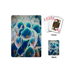 Hydrangeas-blossom-bloom-blue Playing Cards Single Design (mini)