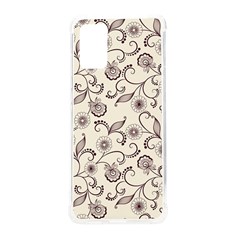 White And Brown Floral Wallpaper Flowers Background Pattern Samsung Galaxy S20plus 6 7 Inch Tpu Uv Case