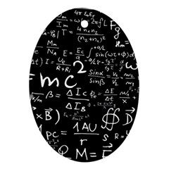 E=mc2 Text Science Albert Einstein Formula Mathematics Physics Ornament (oval)