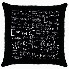 E=mc2 Text Science Albert Einstein Formula Mathematics Physics Throw Pillow Case (black) by Jancukart