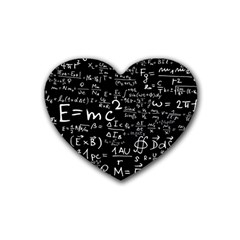 E=mc2 Text Science Albert Einstein Formula Mathematics Physics Rubber Coaster (heart)