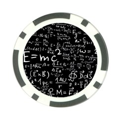 E=mc2 Text Science Albert Einstein Formula Mathematics Physics Poker Chip Card Guard