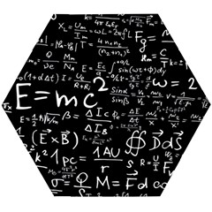 E=mc2 Text Science Albert Einstein Formula Mathematics Physics Wooden Puzzle Hexagon by Jancukart