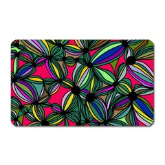 Background Pattern Flowers Seamless Magnet (rectangular)