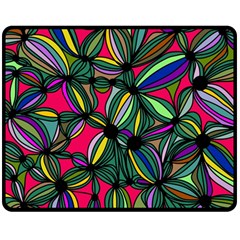 Background Pattern Flowers Seamless Fleece Blanket (Medium)