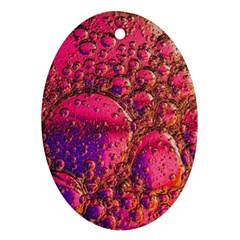 Colorful Bubbles Abstract Art Oval Ornament (two Sides)