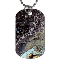 Black Marble Abstract Pattern Texture Dog Tag (one Side)