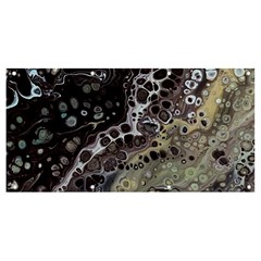 Black Marble Abstract Pattern Texture Banner And Sign 8  X 4 