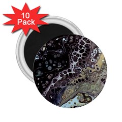 Black Marble Abstract Pattern Texture 2 25  Magnets (10 Pack) 