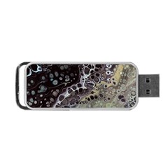 Black Marble Abstract Pattern Texture Portable Usb Flash (one Side) by Jancukart