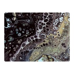 Black Marble Abstract Pattern Texture Premium Plush Fleece Blanket (mini) by Jancukart