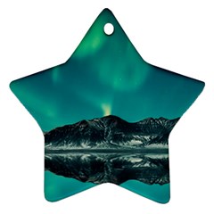 Blue And Green Sky And Mountain Ornament (star)