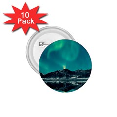 Blue And Green Sky And Mountain 1 75  Buttons (10 Pack)