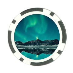 Blue And Green Sky And Mountain Poker Chip Card Guard