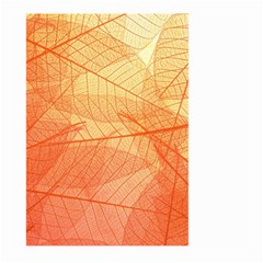 Orange Leaves Colorful Transparent Texture Of Natural Background Large Garden Flag (two Sides) by Jancukart