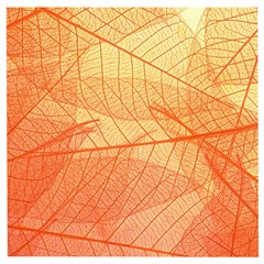 Orange Leaves Colorful Transparent Texture Of Natural Background Wooden Puzzle Square by Jancukart