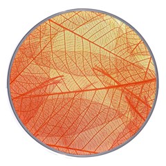 Orange Leaves Colorful Transparent Texture Of Natural Background Wireless Fast Charger(white)