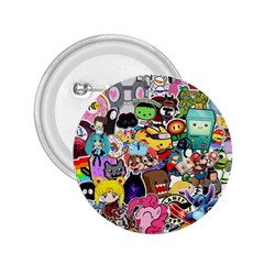 Assorted Cartoon Characters Doodle  Style Heroes 2 25  Buttons by Jancukart