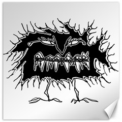 Creepy Black Monster Sketchy Style Drawing Canvas 12  X 12  by dflcprintsclothing