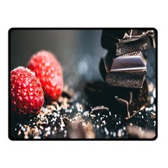 Chocolate Dark One Side Fleece Blanket (small)