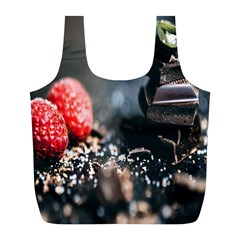 Chocolate Dark Full Print Recycle Bag (l)