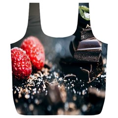 Chocolate Dark Full Print Recycle Bag (xxxl) by artworkshop