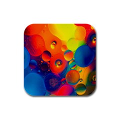 Colorfull Pattern Rubber Square Coaster (4 Pack)
