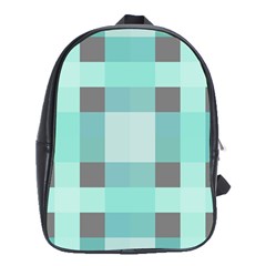 Square Crosses Check 1  School Bag (xl) by Mazipoodles