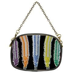 Pencil colorfull pattern Chain Purse (One Side)