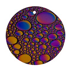 Bubble Color Round Ornament (two Sides) by artworkshop