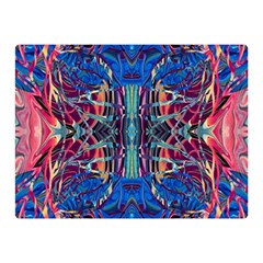 Cobalt Arabesque Premium Plush Fleece Blanket (mini) by kaleidomarblingart