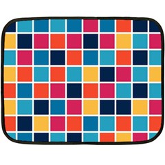 Square Plaid Checkered Pattern One Side Fleece Blanket (mini)