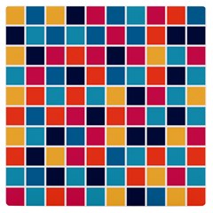 Square Plaid Checkered Pattern Uv Print Square Tile Coaster 