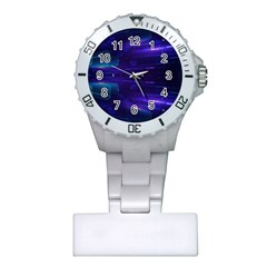 Abstract Colorful Pattern Design Plastic Nurses Watch