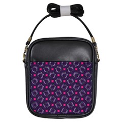 Geometric Pattern Retro Style Girls Sling Bag