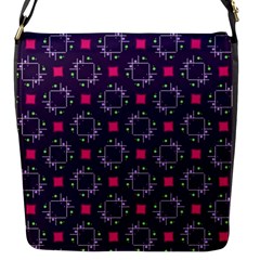 Geometric Pattern Retro Style Flap Closure Messenger Bag (s)