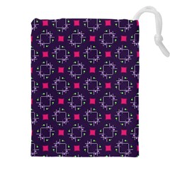 Geometric Pattern Retro Style Drawstring Pouch (4xl)