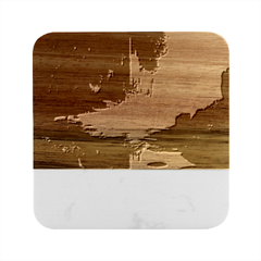 Space Planet Universe Galaxy Moon Marble Wood Coaster (square) by Ravend