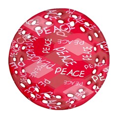 Background Peace Doodles Graphic Ornament (round Filigree)