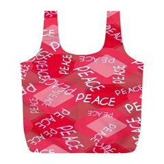 Background Peace Doodles Graphic Full Print Recycle Bag (l)