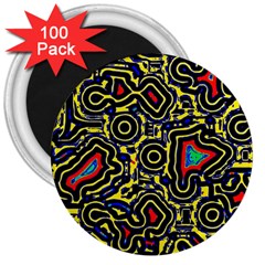 Background Graphic Art 3  Magnets (100 Pack) by Ravend