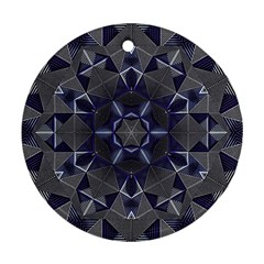 Kaleidoscope Geometric Pattern Round Ornament (two Sides)