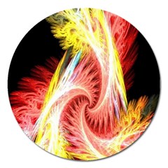 Fractalflowers Magnet 5  (round) by Sparkle