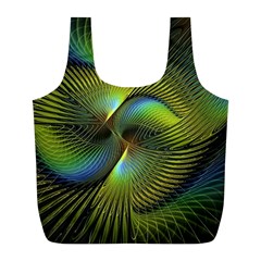 Digitalart  Waves Full Print Recycle Bag (l) by Sparkle